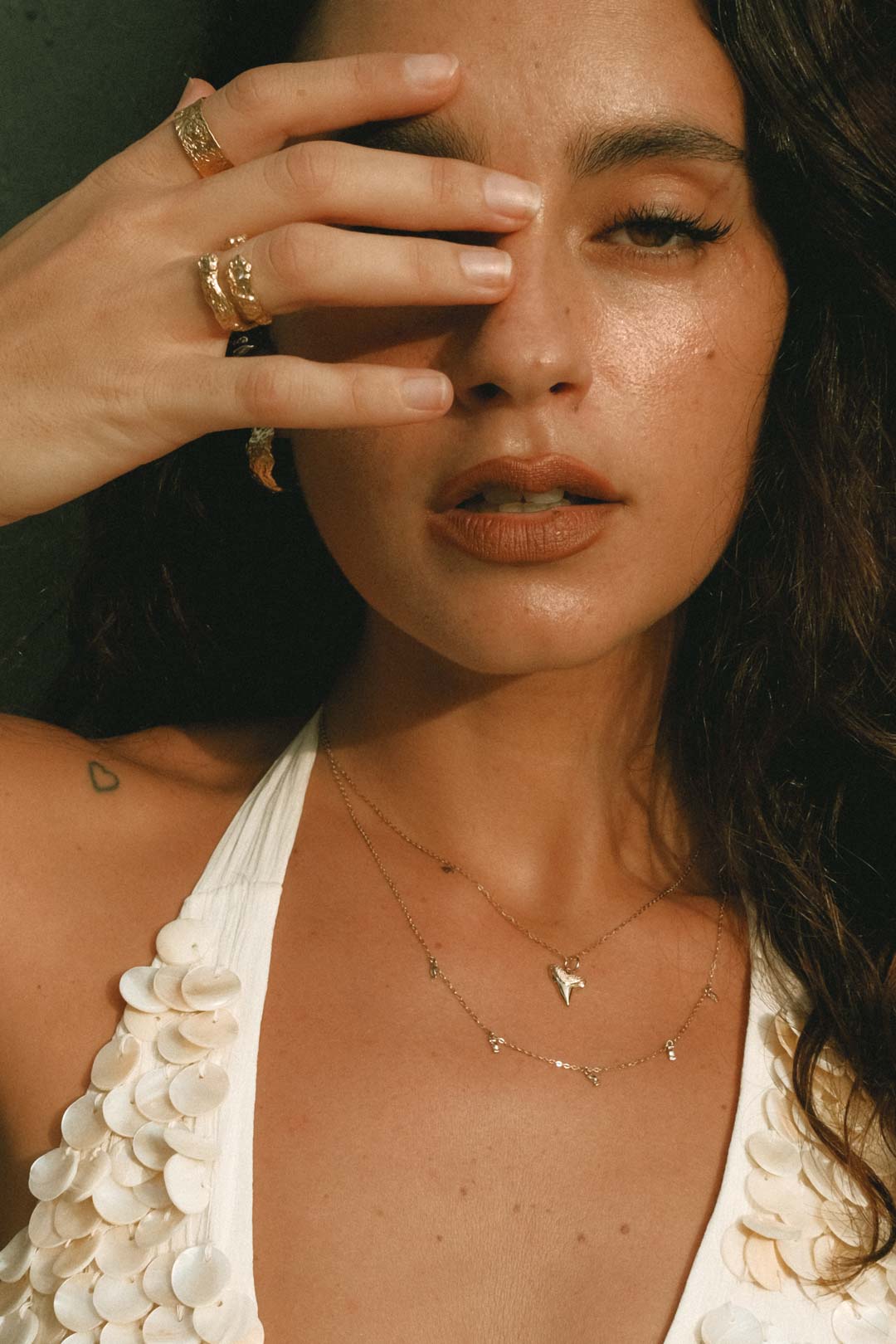 Tilcara Drops Necklace - Solid Gold - Aaria London