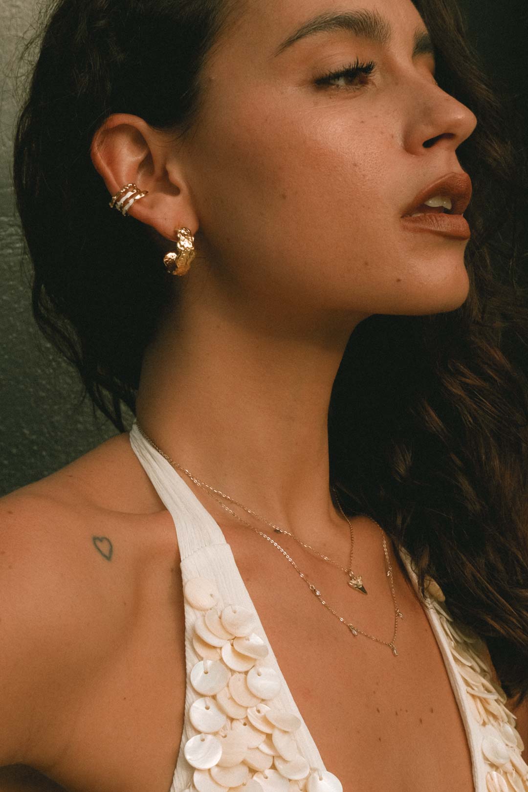 Tilcara Drops Necklace - Solid Gold - Aaria London