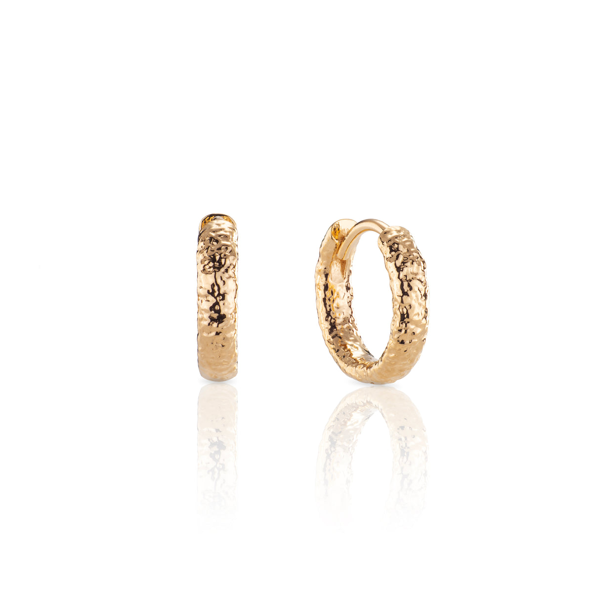 Artemis Hammered Hoop Earring
