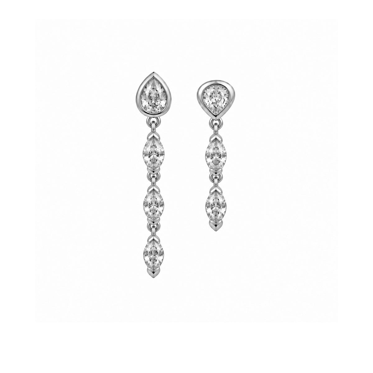 Alma + Roma White Moissanite Pair