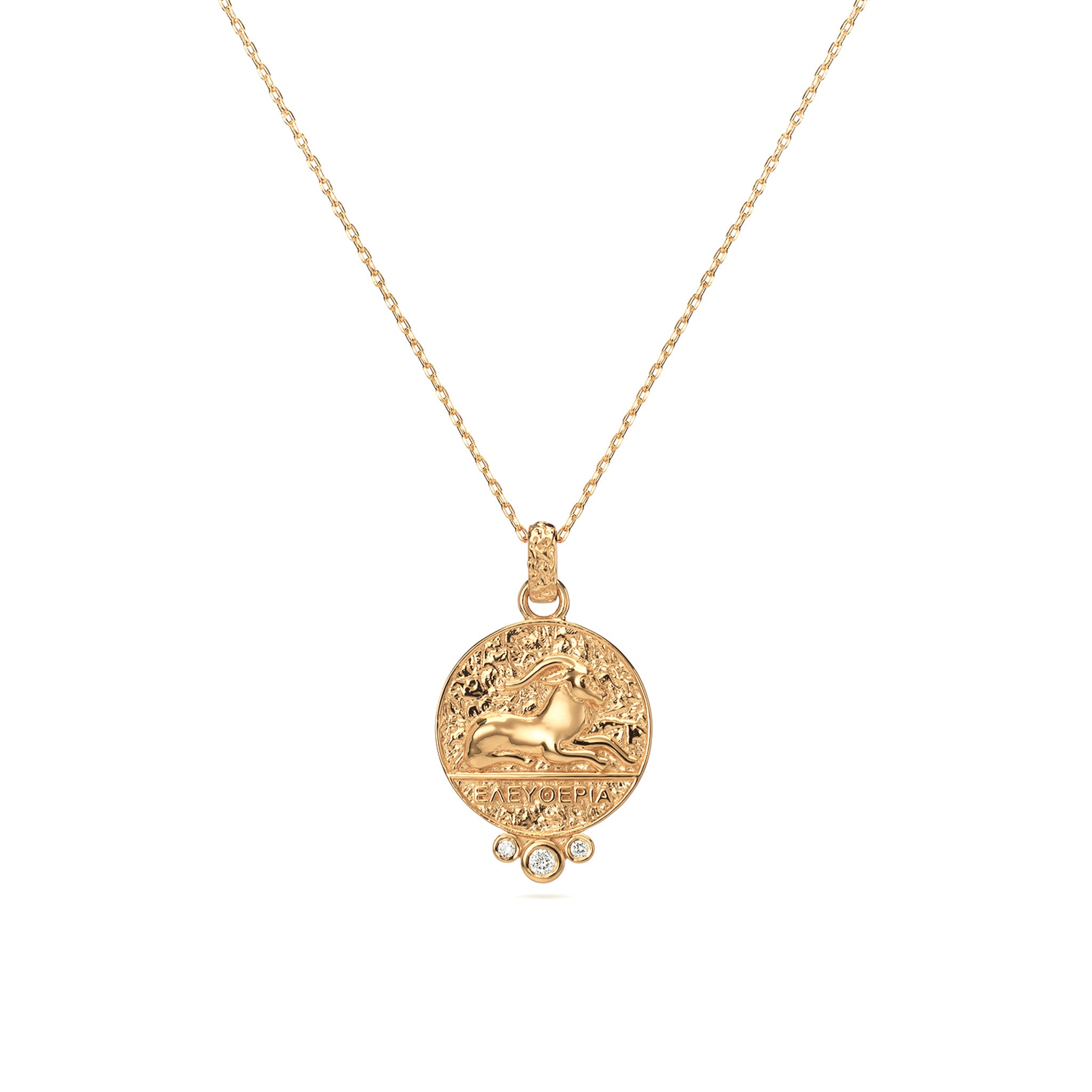 Capricorn Zodiac Necklace With Diamonds