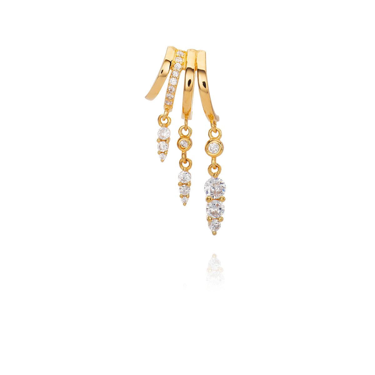 Cleo Huggie Illusion Earrings