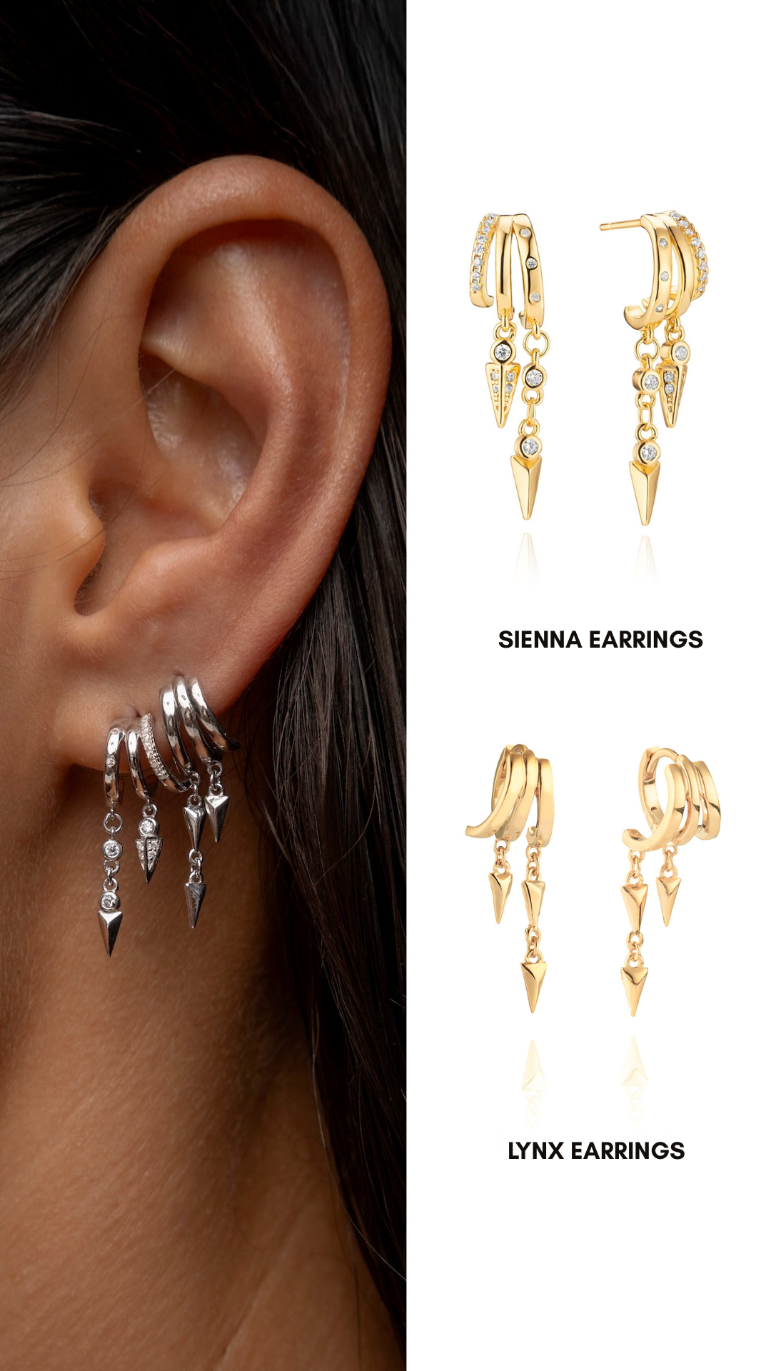 The Dainty Illusion Earring Stack
