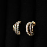 Menorca Triple Demi Hoop Earrings
