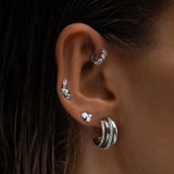 Mallorca Triple Demi Hoop Earrings