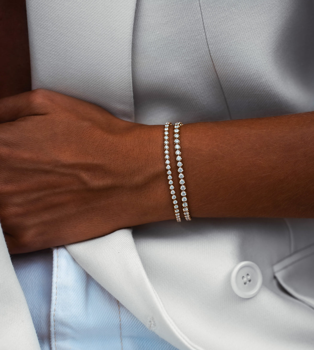 Classic Diamond Tennis Bracelet - Solid Gold