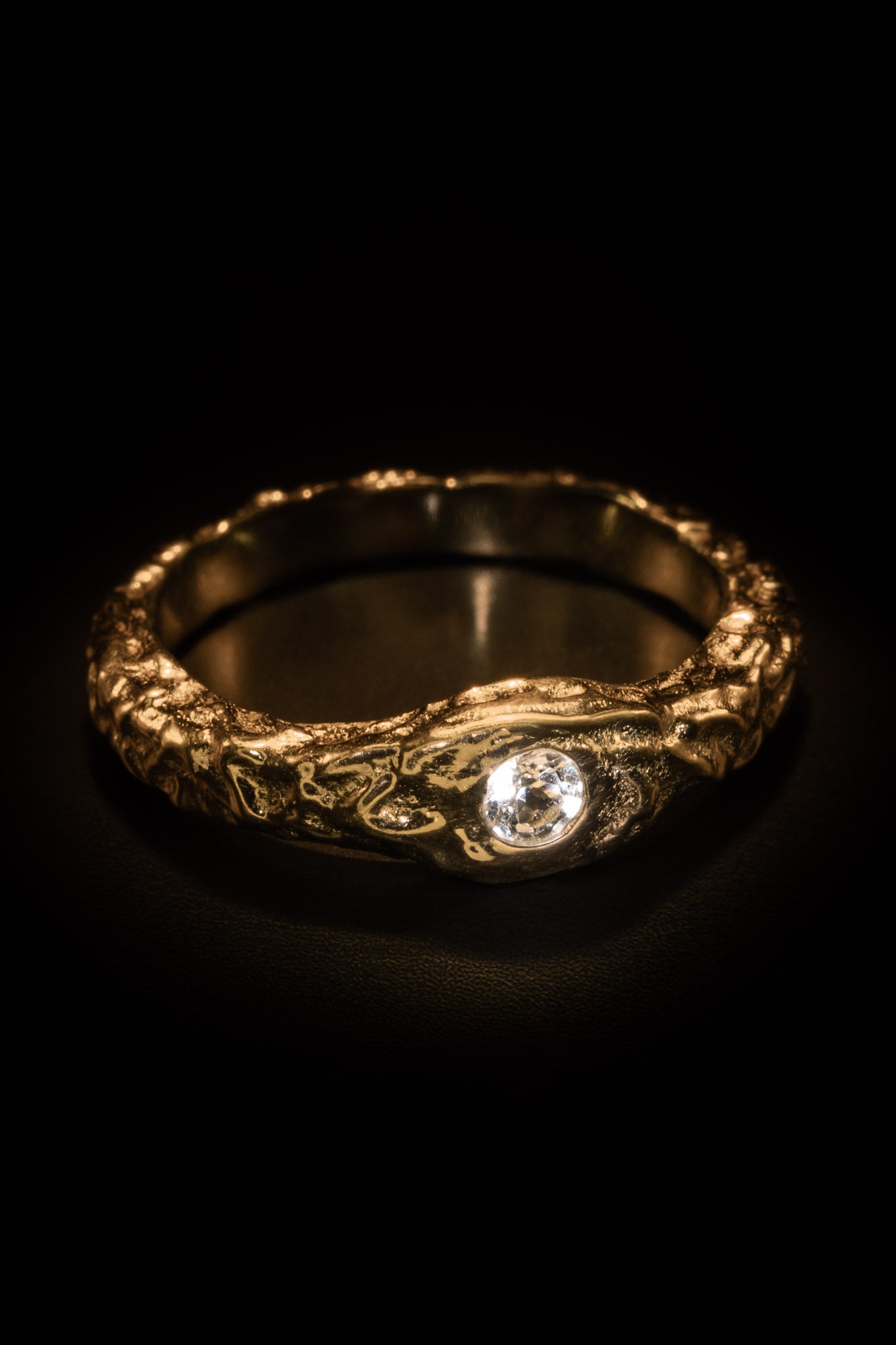Solo Molten White Sapphire Ring