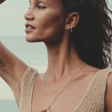 Maya Spike and Skye Hoop Earring - Silver - Aaria London