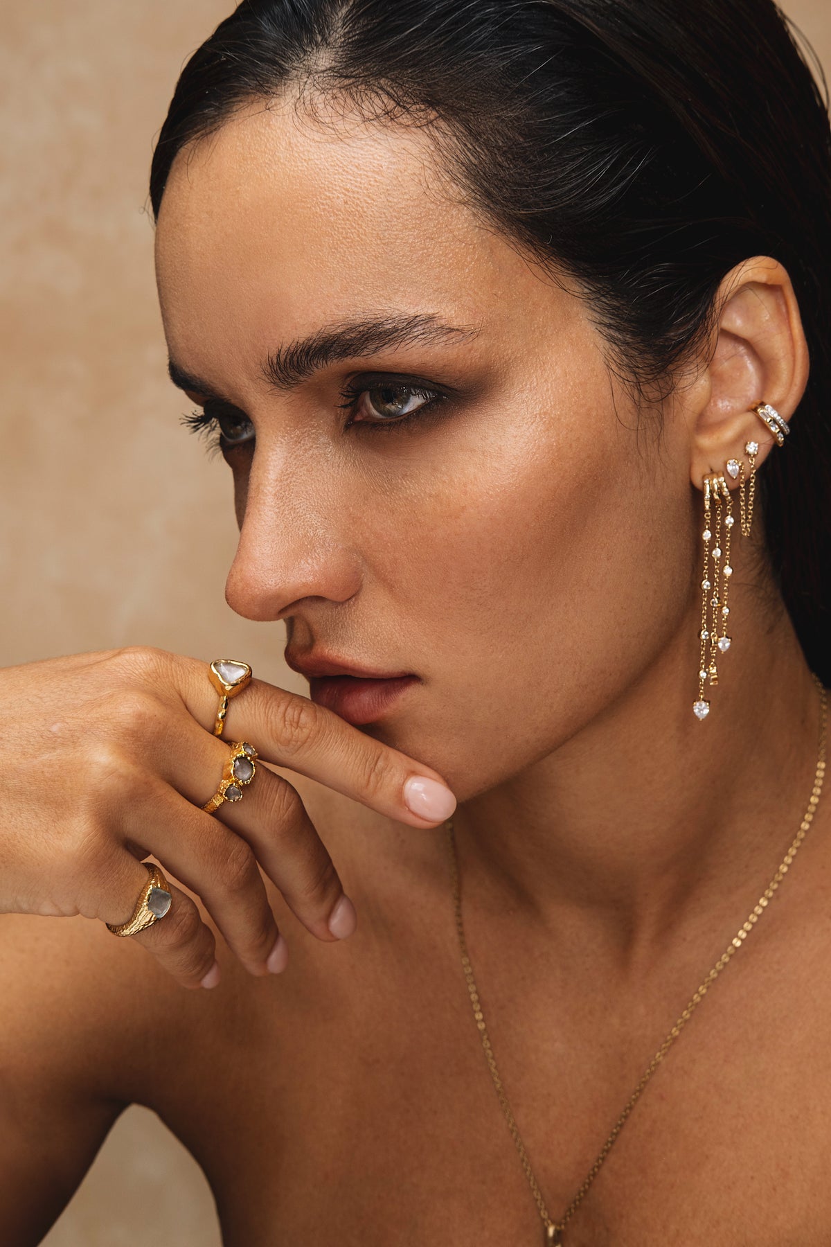 Alta Illusion Earrings - Solid Gold / Diamond
