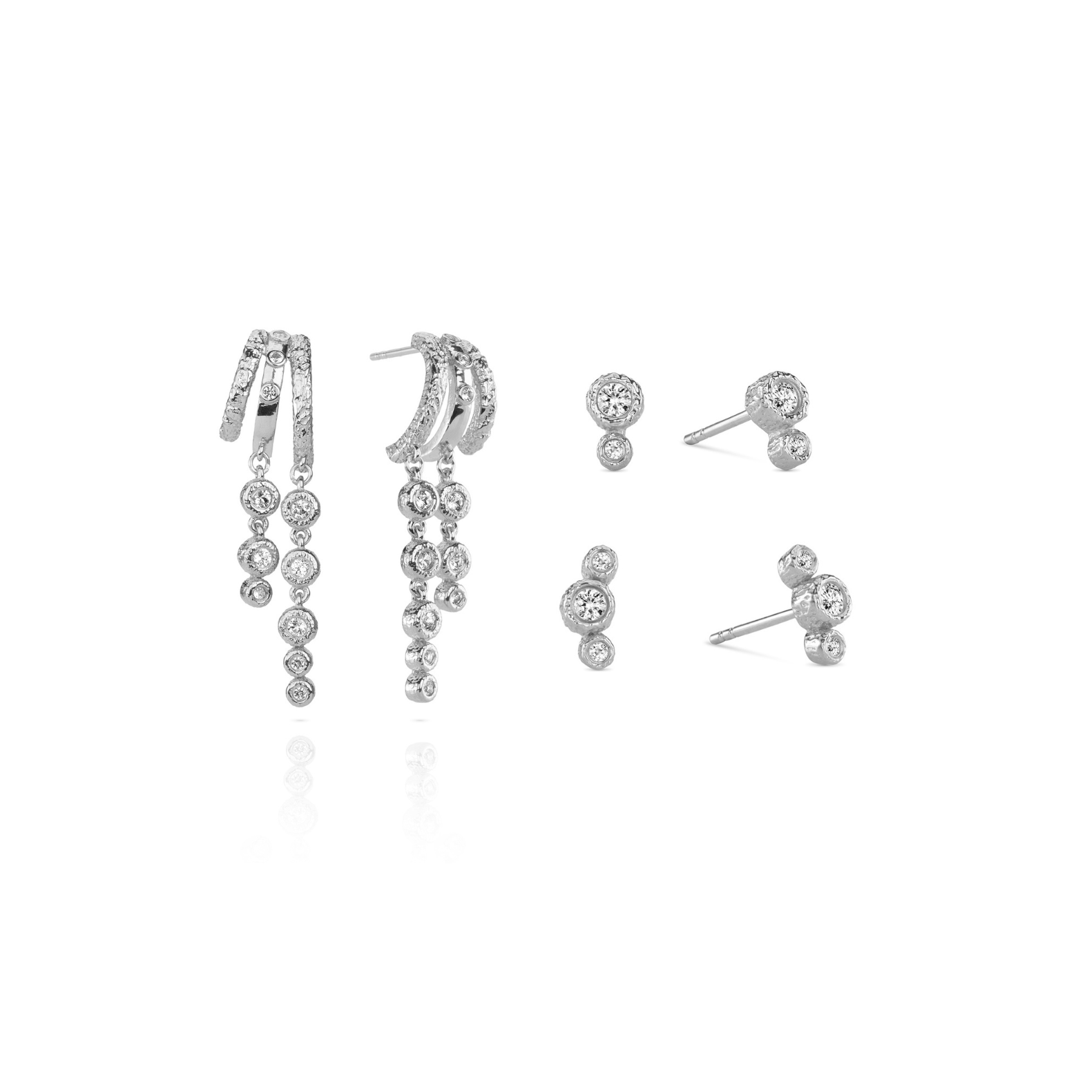 Hammered Earring Stack