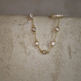 Crystal Chain Cuff Earring - Gold - Aaria London