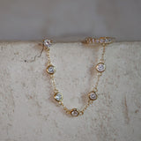 Crystal Chain Cuff Earring - Gold - Aaria London