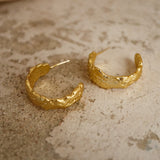 Lava Hoop Earrings - Gold - Aaria London