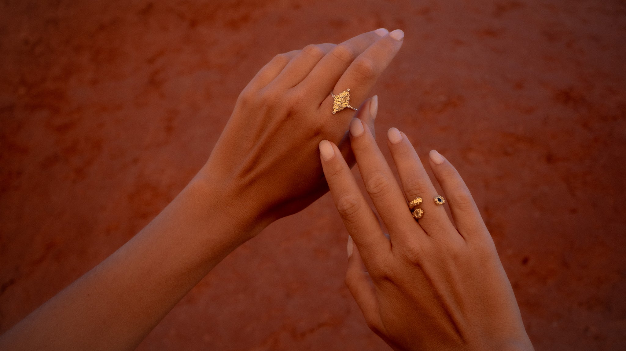 Goddess Selena Ring - Gold - Aaria London