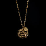 Snake Coin Necklace - Silver - Aaria London