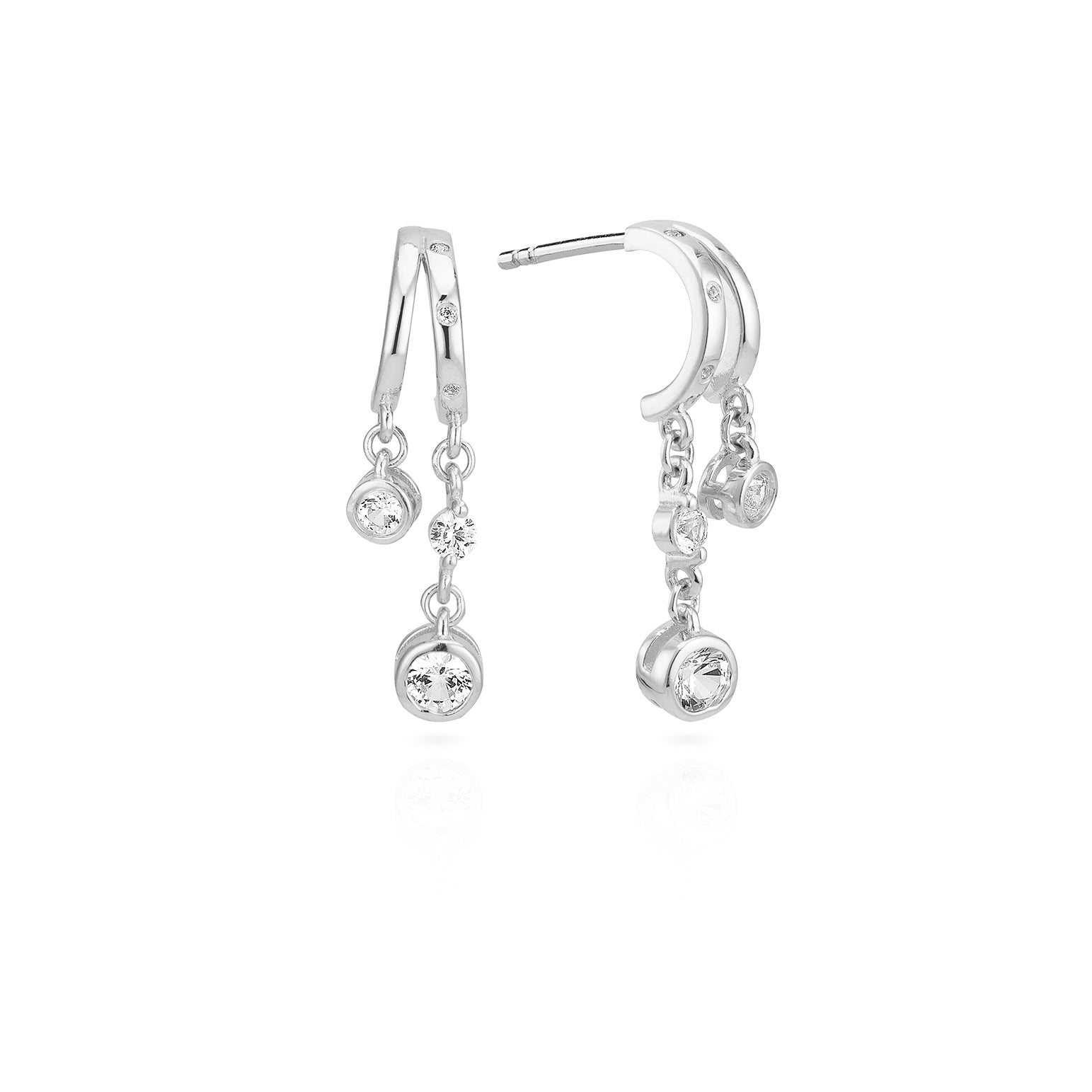 Kiara Illusion Earrings White Sapphire