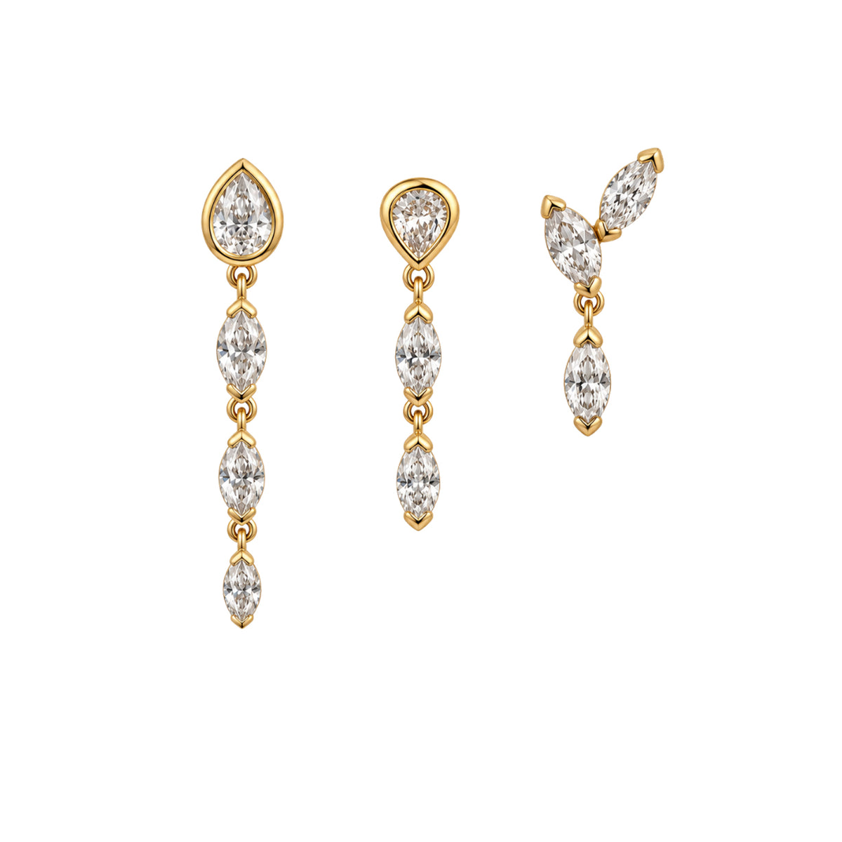 Klea + Roma + Alma Stack Moissanite