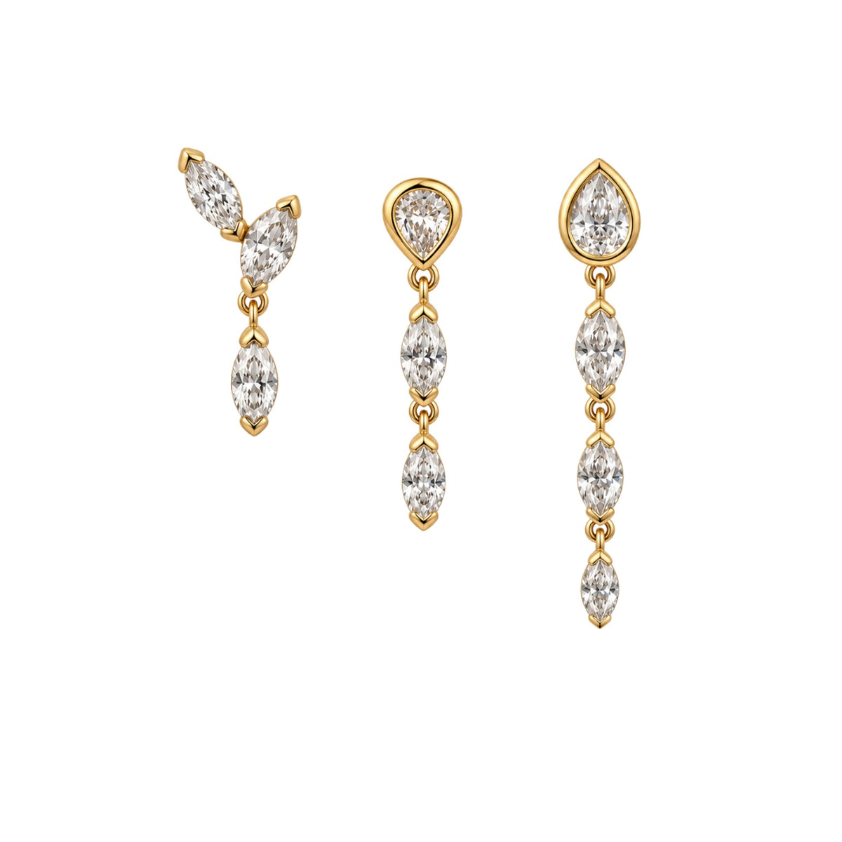 Klea + Roma + Alma Stack Moissanite