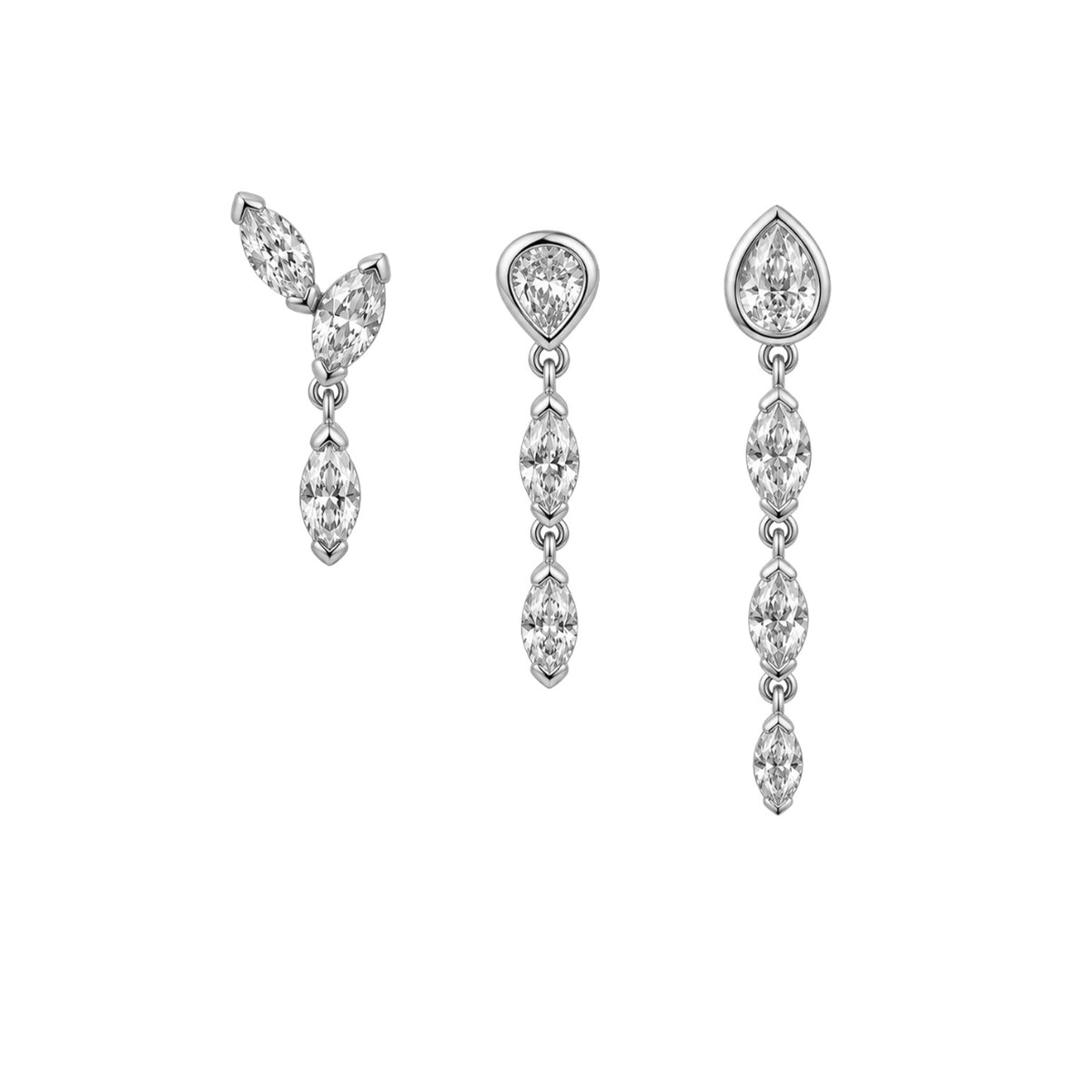 Klea + Roma + Alma Stack Moissanite