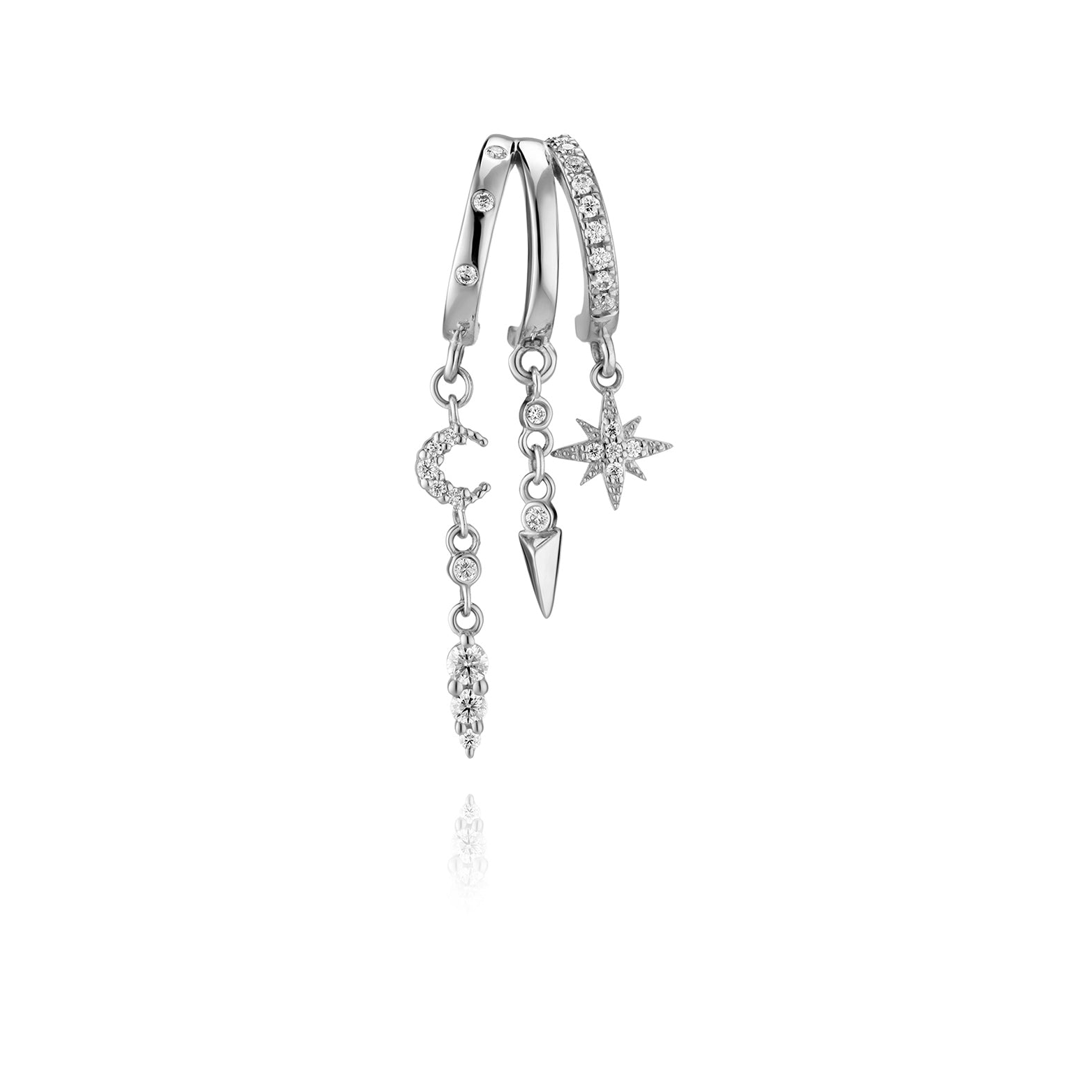 Mini Nyx Illusion Earrings - Solid Gold