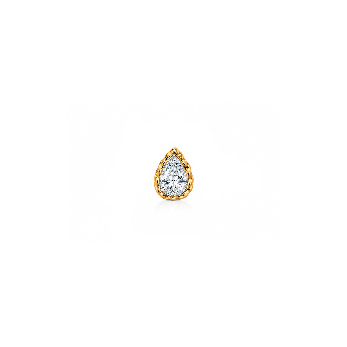 Molten Pear Moissanite Studs