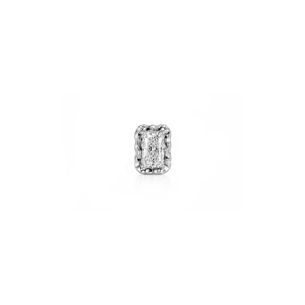 Molten Square Moissanite Studs
