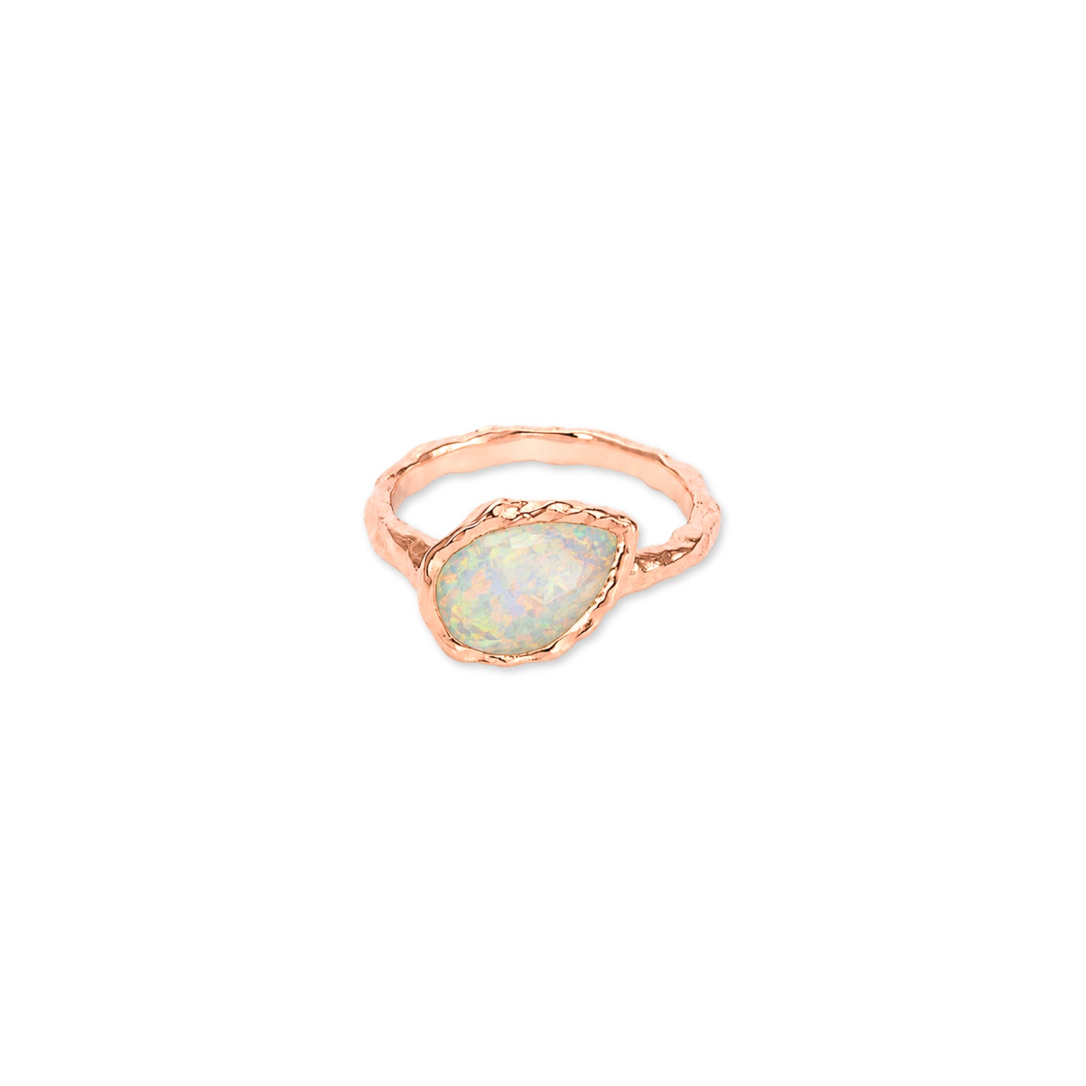 Opal Pear October Birthstone Ring