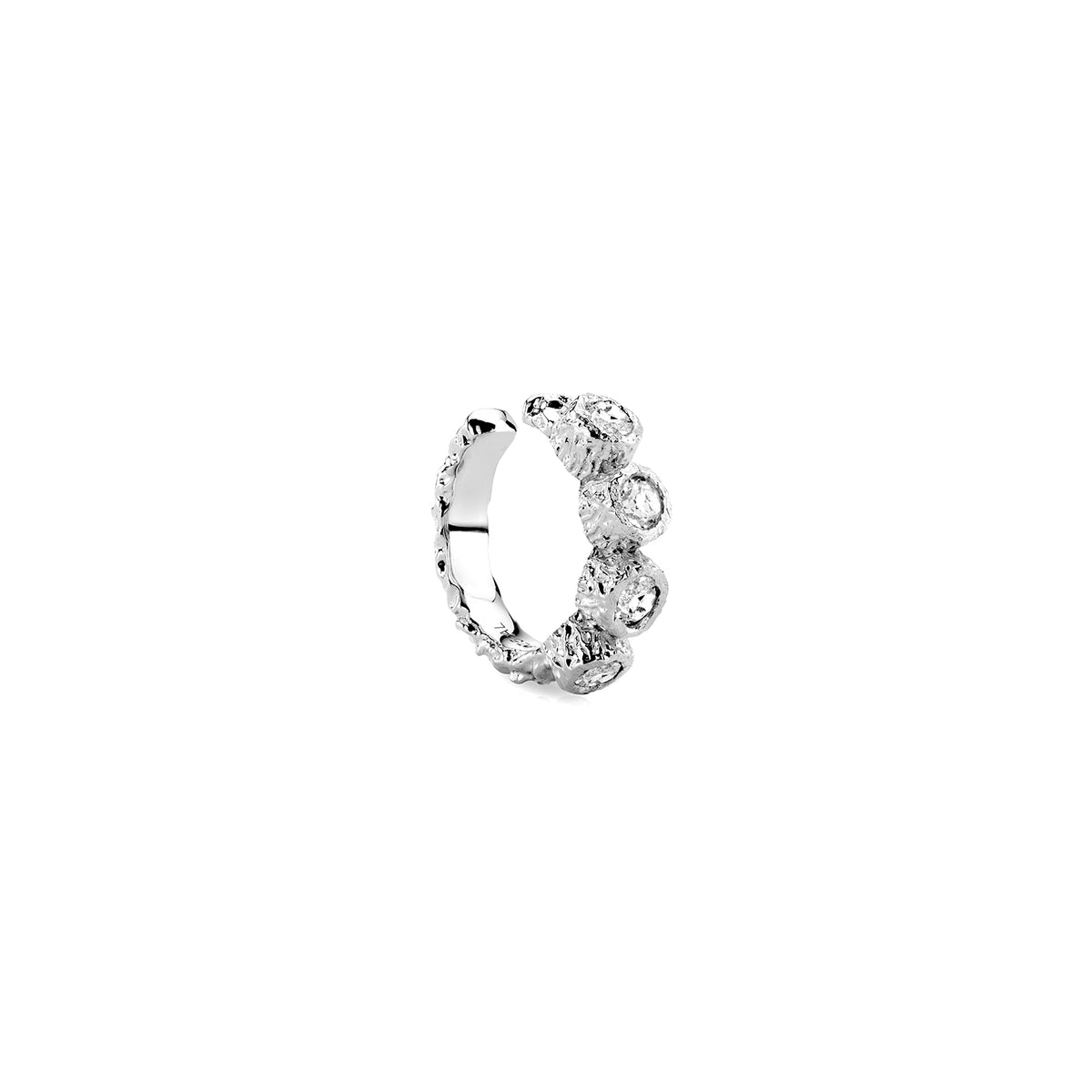 Single Petra Cuff Silver Earring
