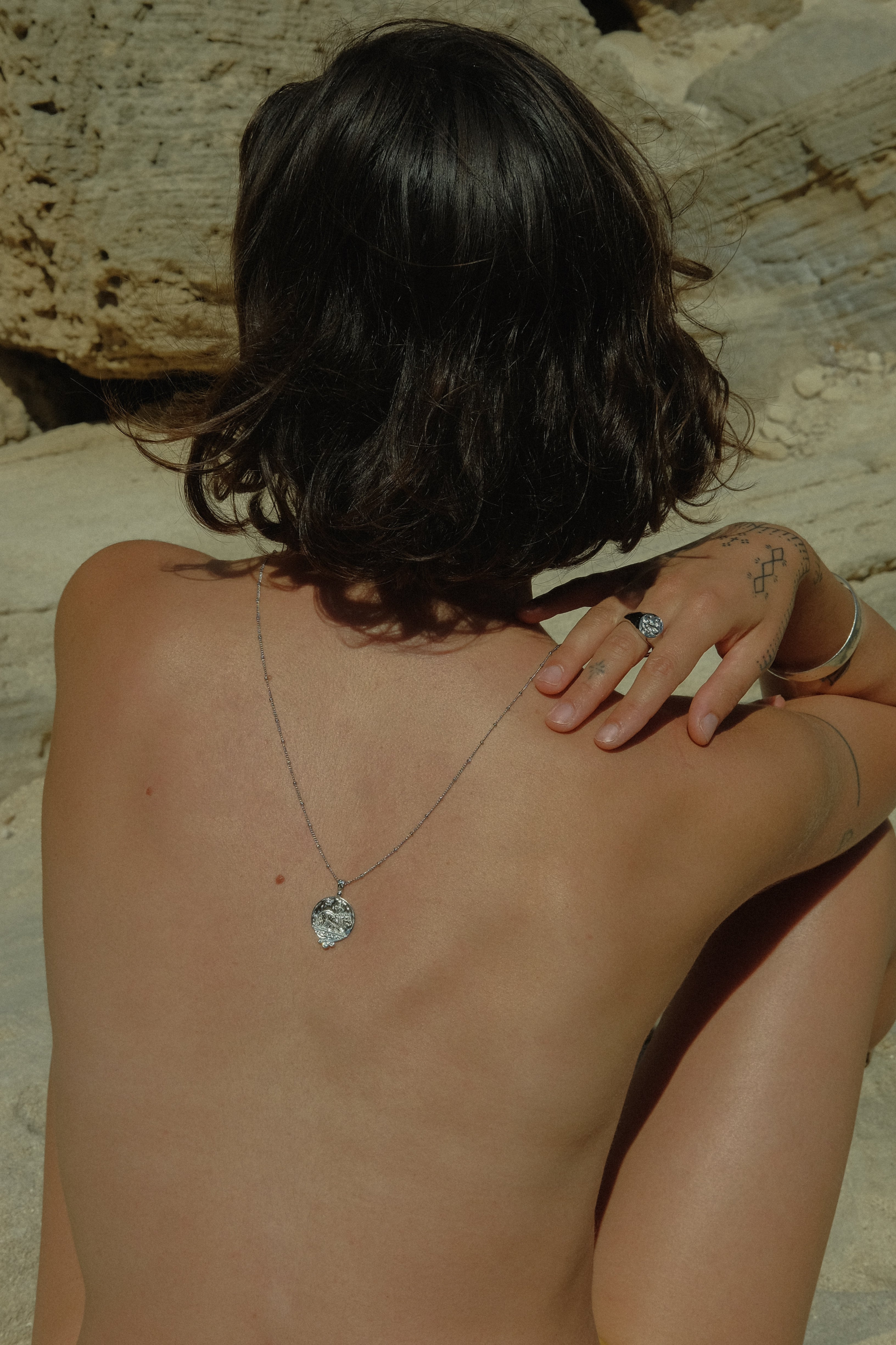 Clio Lion Necklace - Silver - Aaria London