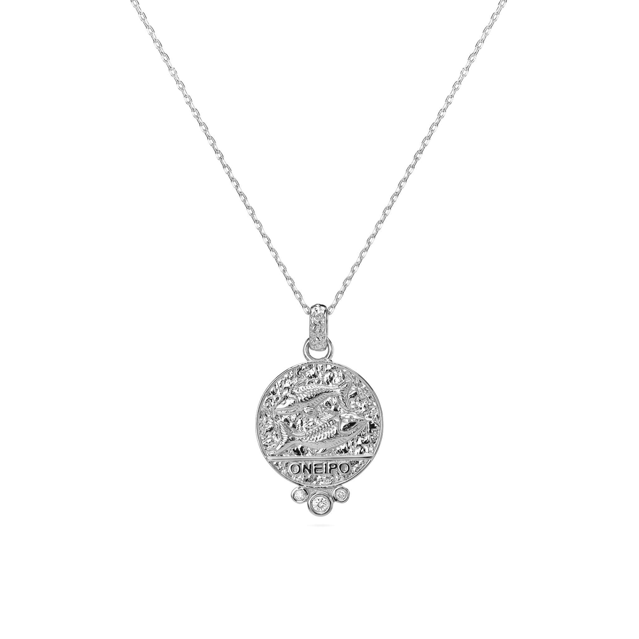 Pisces Zodiac Necklace With Diamonds