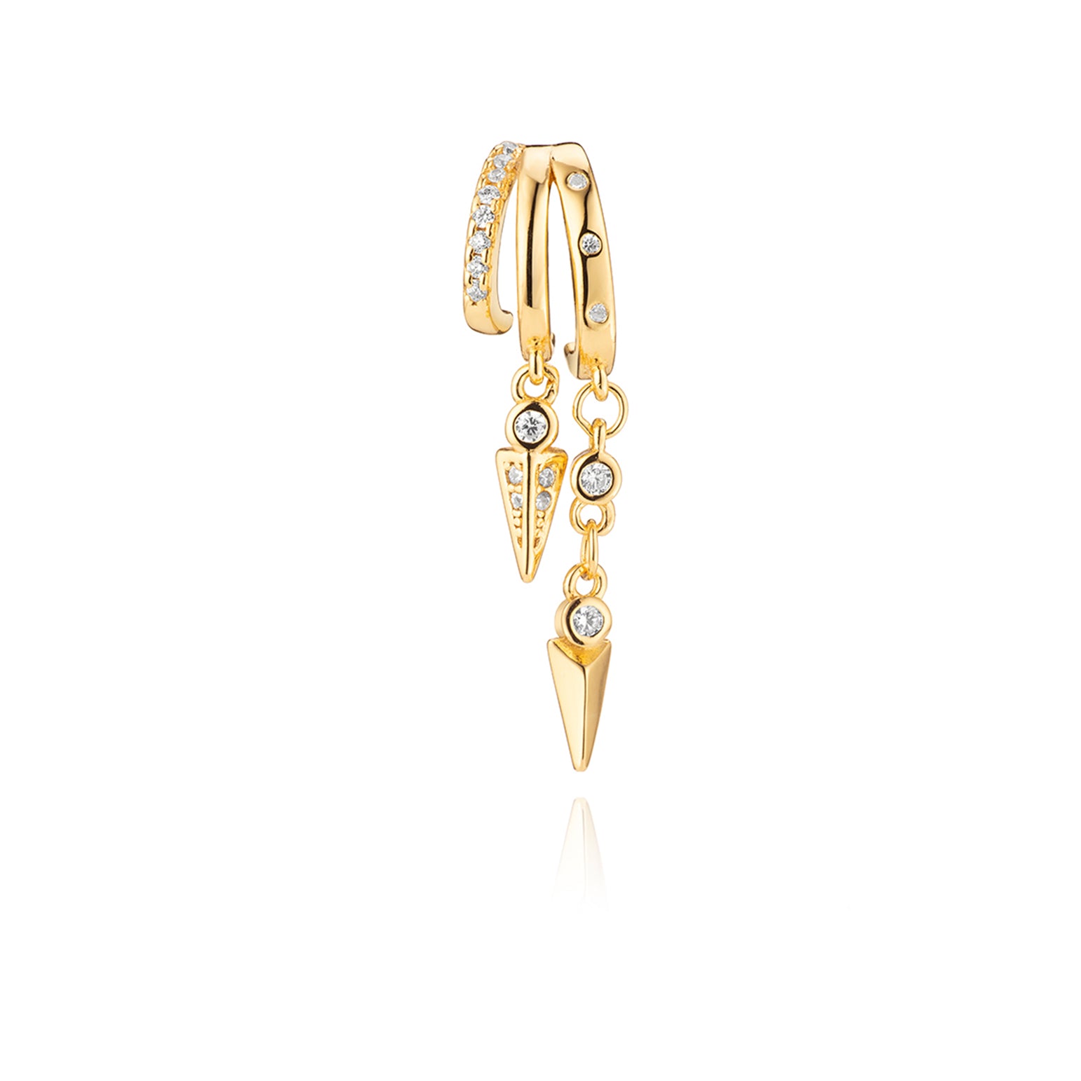 Sienna Illusion Earrings - Solid Gold