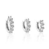 Skye Crystal Hoop earrings with a detachable diamond charm.