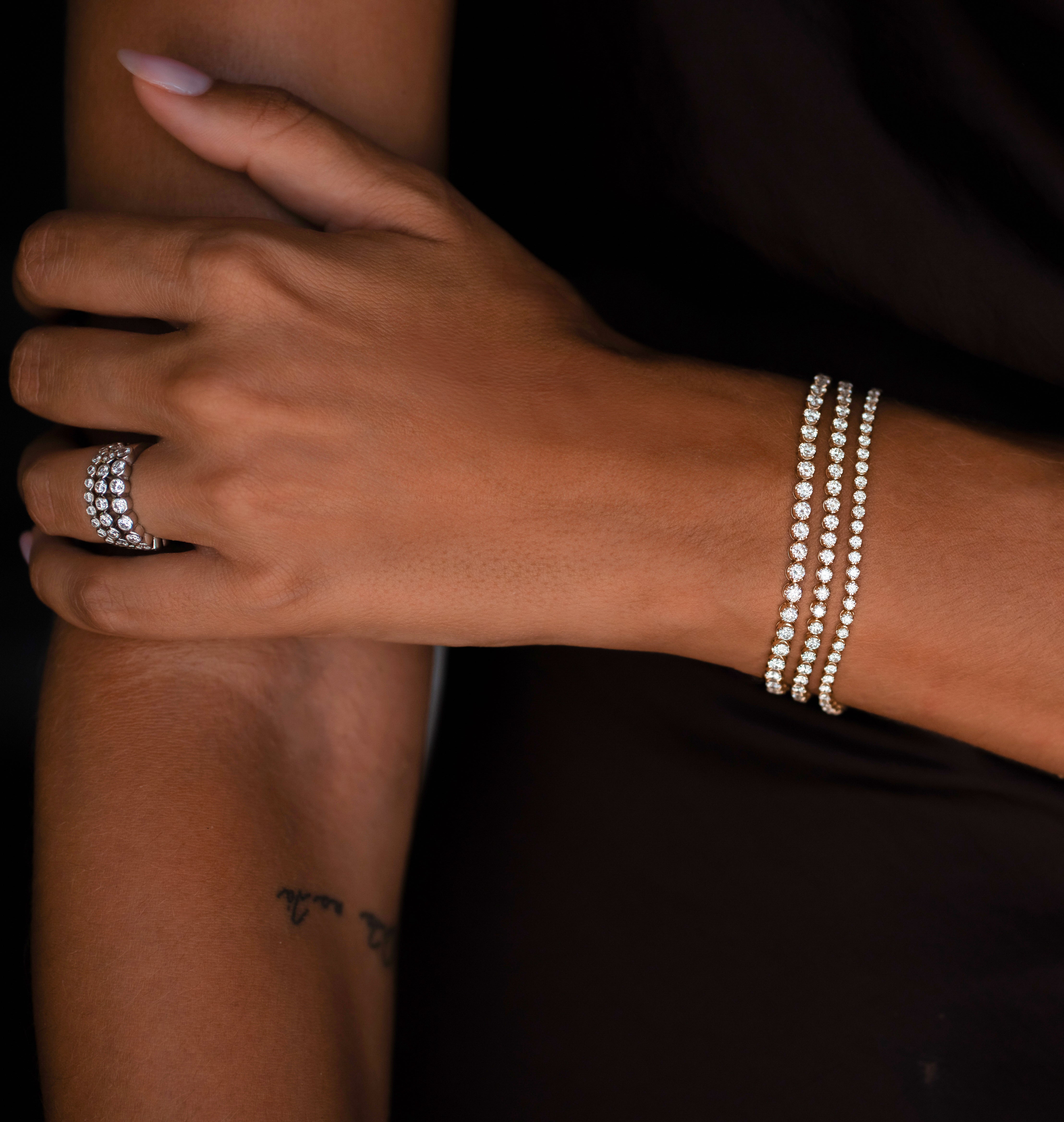 Classic Diamond Tennis Bracelet - Solid Gold