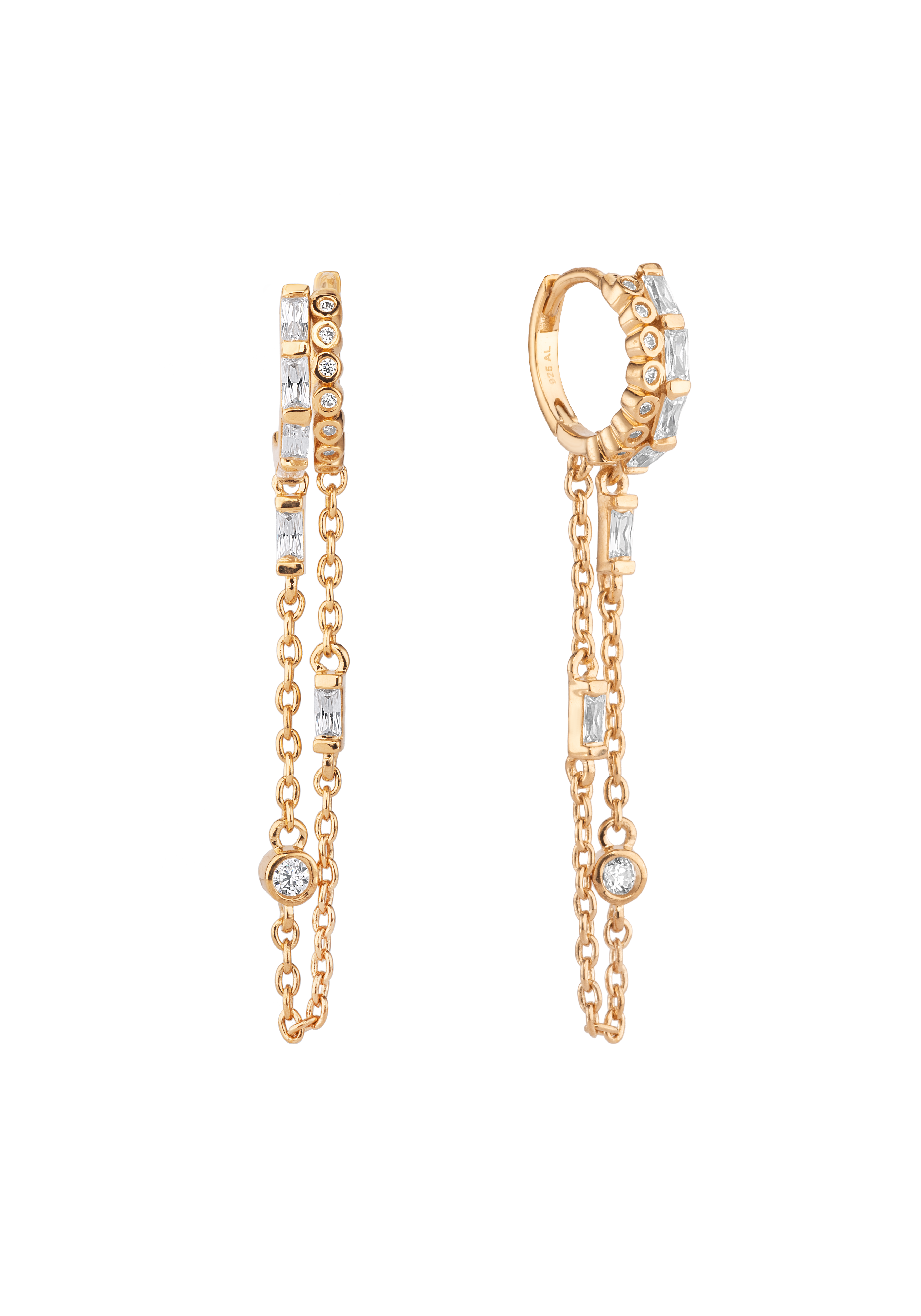 Santorini Chain Hoop Illusion Earrings