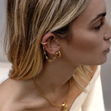 Crystal Chain Cuff Earring - Gold - Aaria London