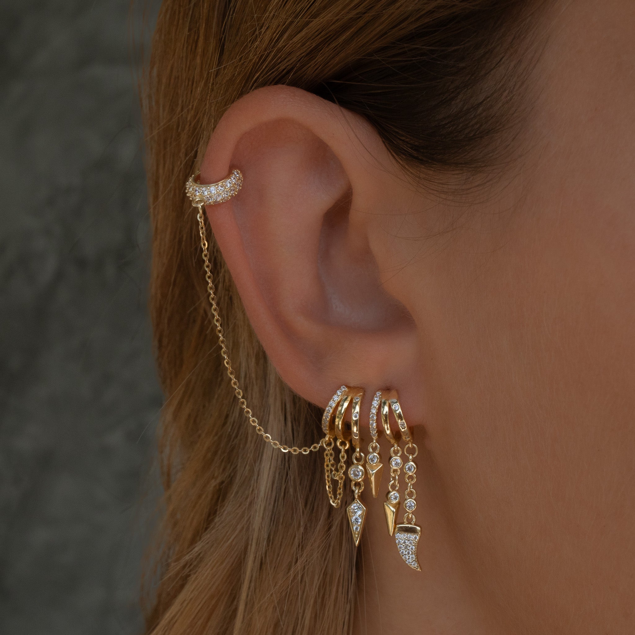 Havana Cuff Earring - Gold - Aaria London