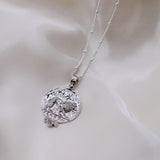 Clio Lion Necklace - Silver - Aaria London