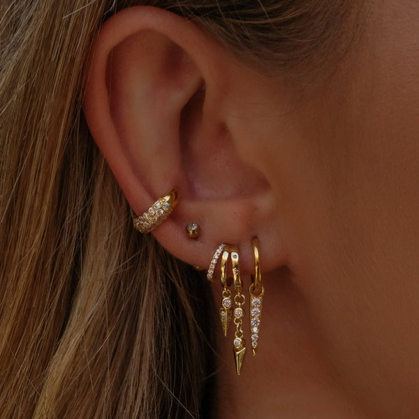Aaria London Spike Earring - Gold