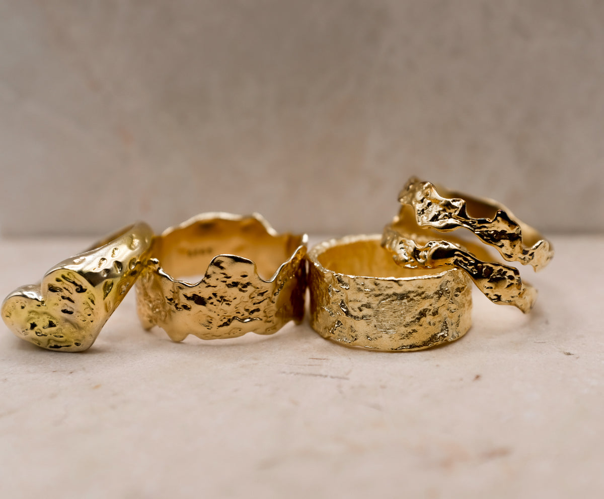 Heart Signet Ring - Solid Gold - Aaria London