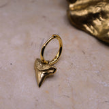 Shark Tooth Earring - Solid Gold - Aaria London