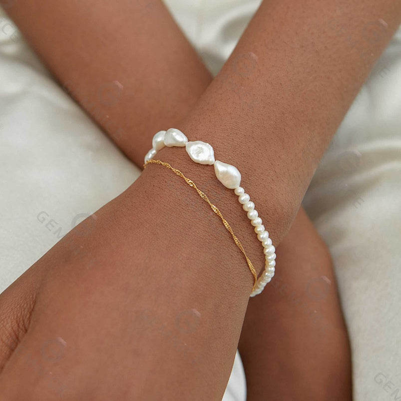 Talamanca Bracelet - Freshwater Pearls - Aaria London