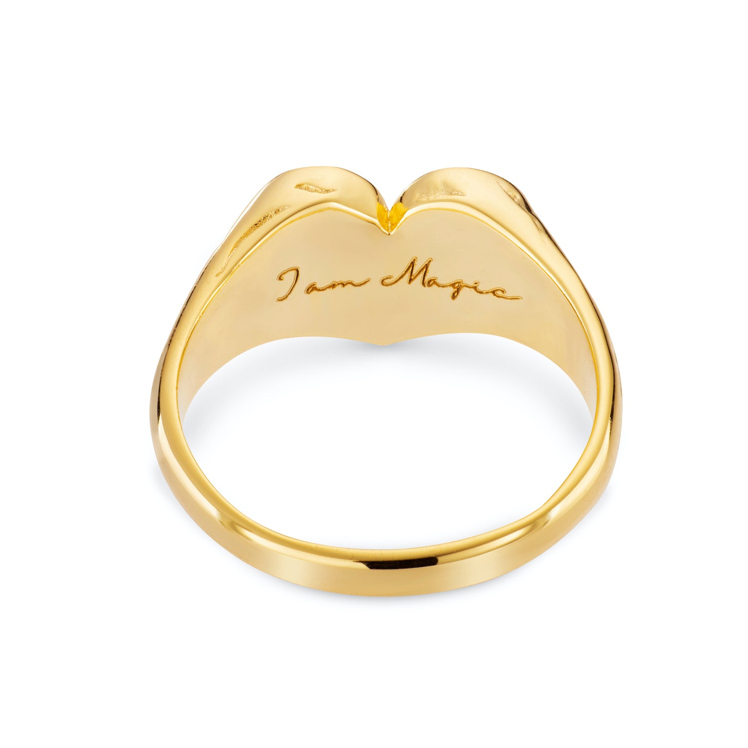 Heart Signet Ring - Solid Gold - Aaria London