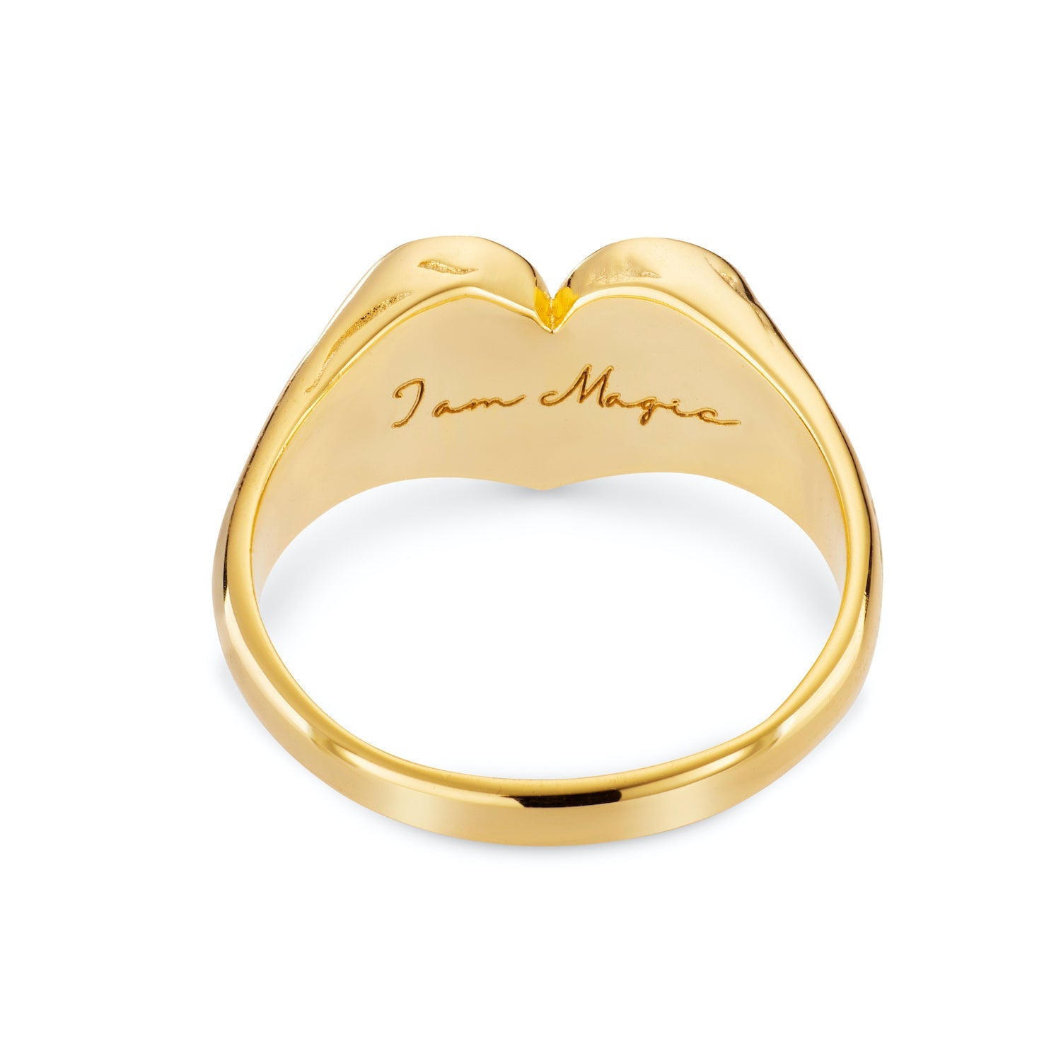 Heart Signet Ring - Gold - Aaria London