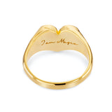 Heart Signet Ring - Gold - Aaria London