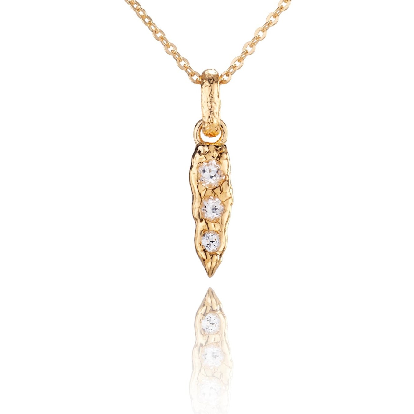 Iris Molten Spike Necklace - Gold - Aaria London