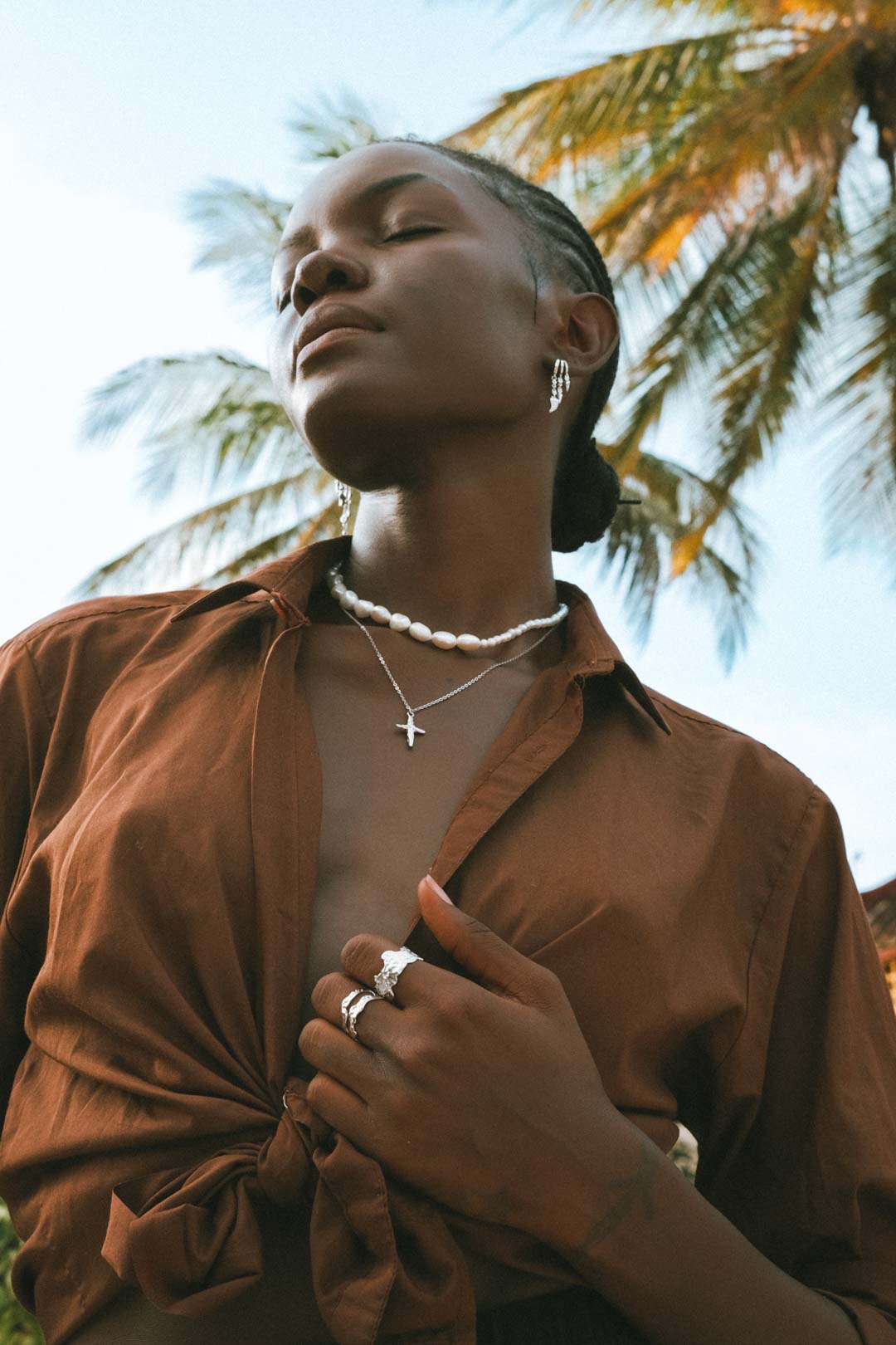 Talamanca Necklace - Freshwater Pearls - Aaria London