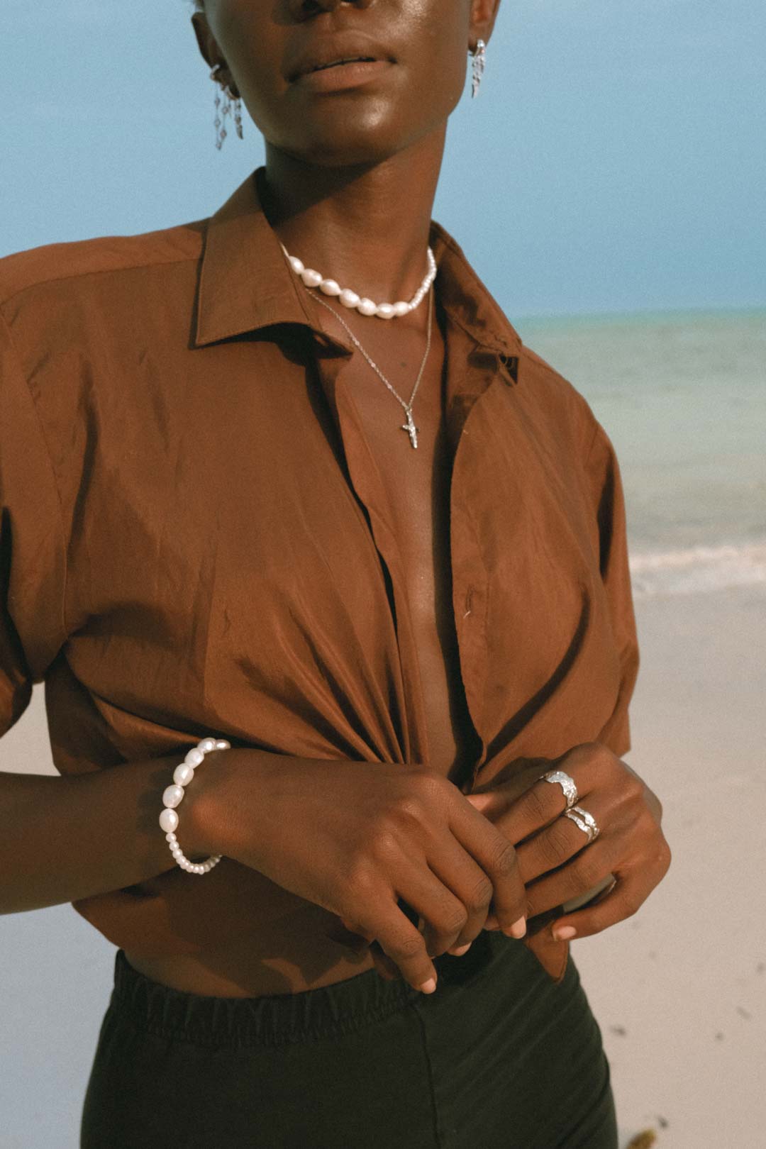 Talamanca Necklace - Freshwater Pearls - Aaria London