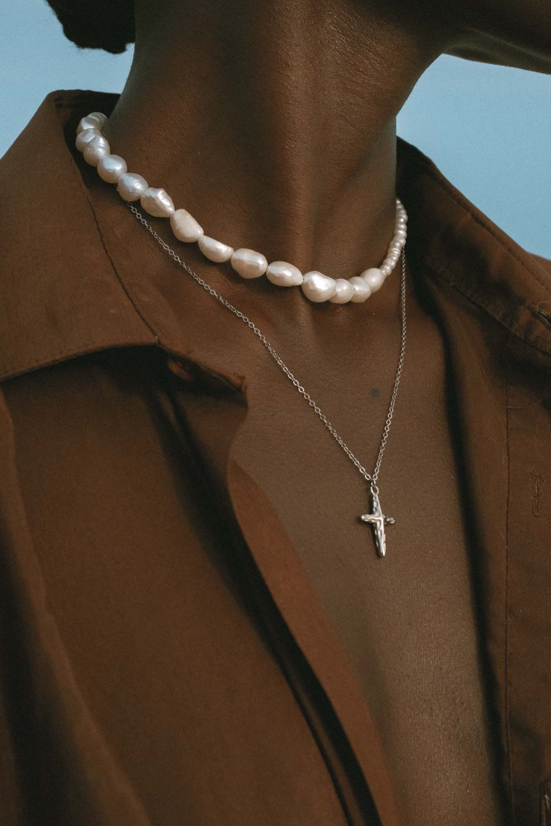 Talamanca Necklace - Freshwater Pearls - Aaria London
