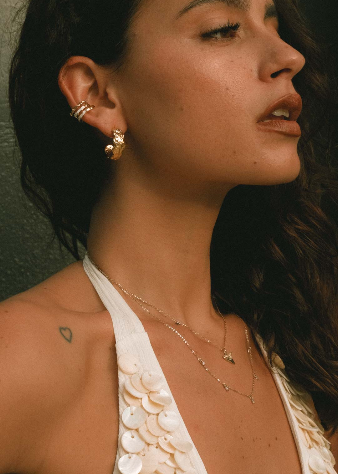 Tilcara Drops Necklace - Solid Gold - Aaria London
