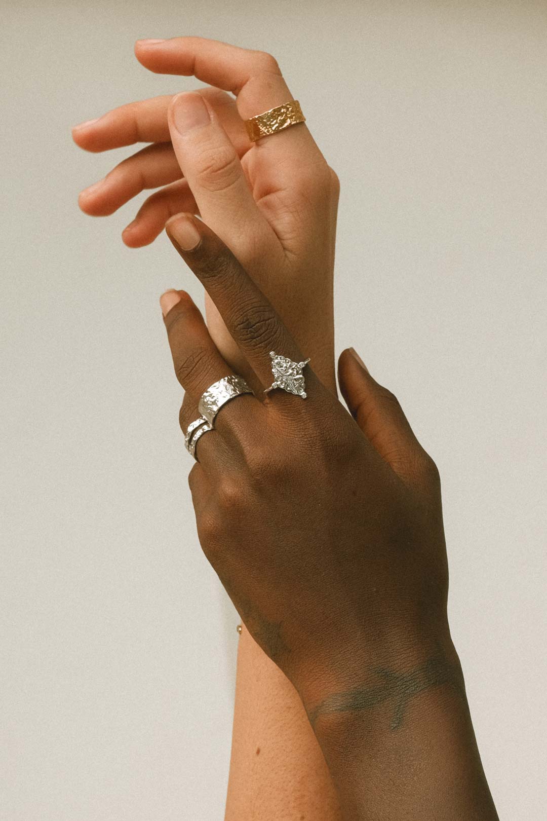 Goddess Selena Ring - Silver - Aaria London
